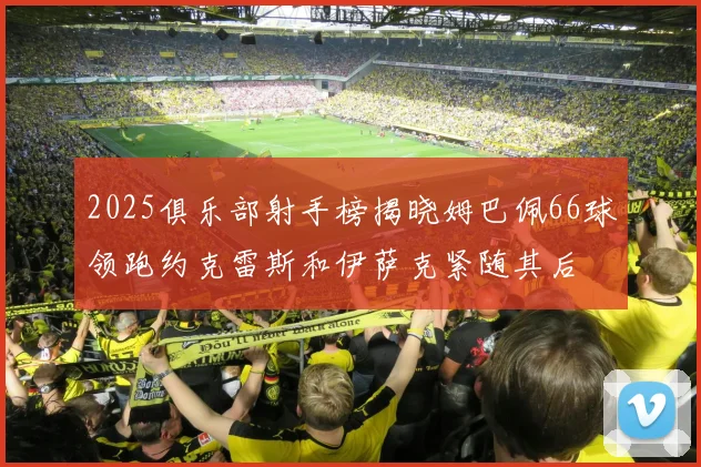 2025俱乐部射手榜揭晓姆巴佩66球领跑约克雷斯和伊萨克紧随其后